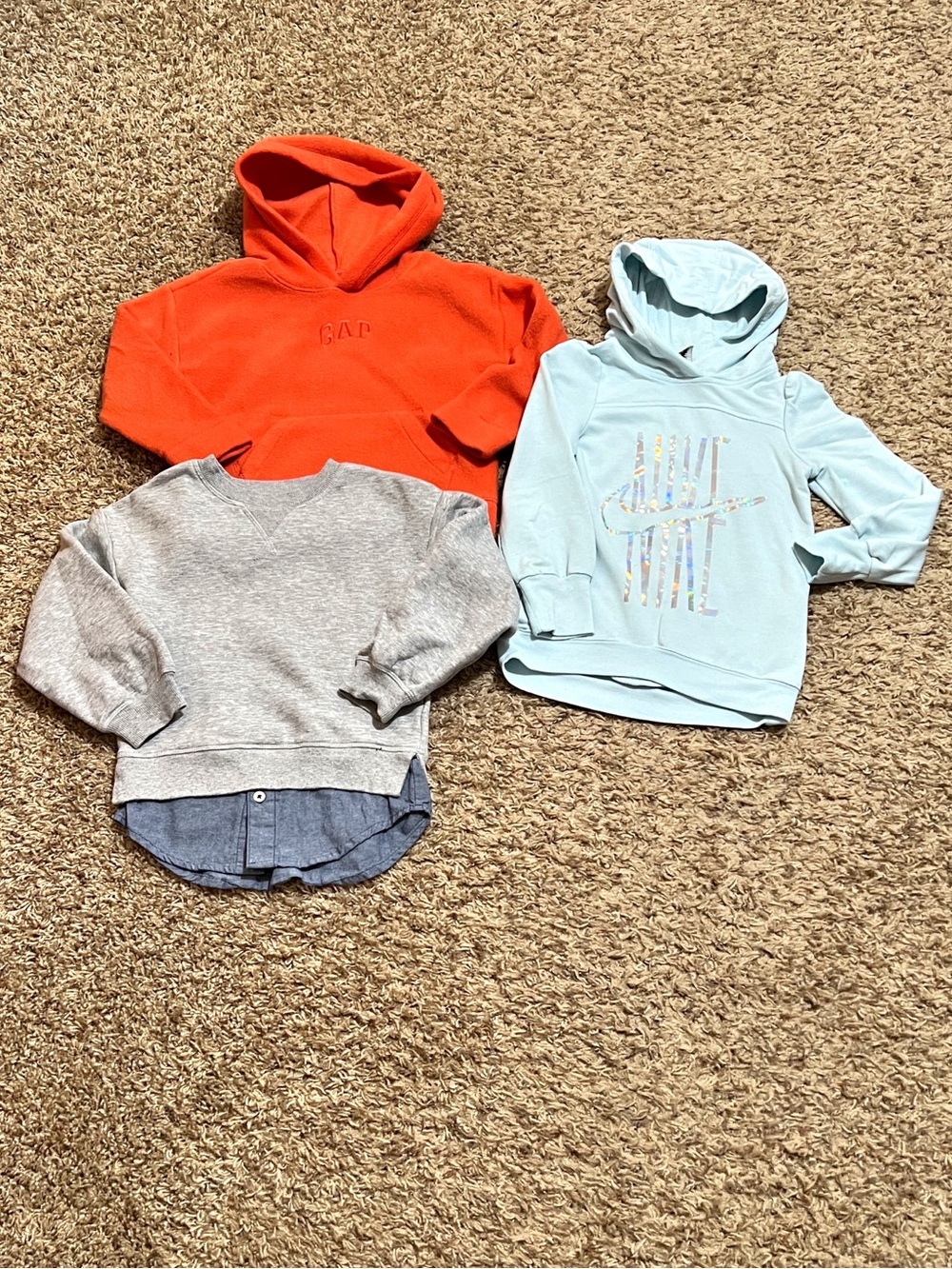 Bundle of 3 Little Girl Sweatshirt Tops Size 4-5 Cooler Weather Sport Play